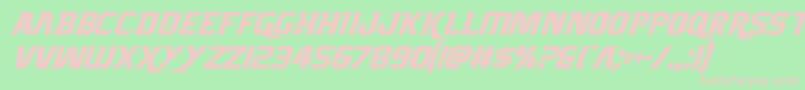 Borgsquadcondital Font – Pink Fonts on Green Background