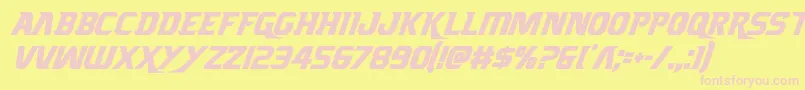 Borgsquadcondital Font – Pink Fonts on Yellow Background