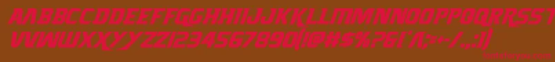 Borgsquadcondital Font – Red Fonts on Brown Background