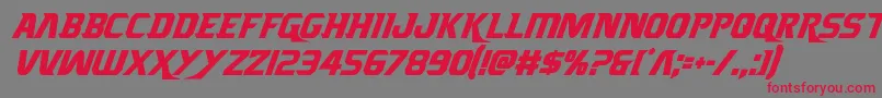Borgsquadcondital Font – Red Fonts on Gray Background