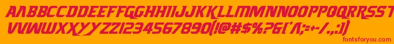 Borgsquadcondital Font – Red Fonts on Orange Background