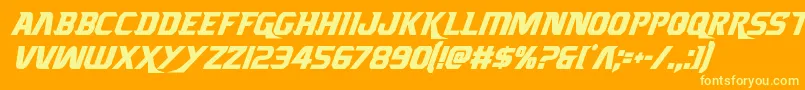 Borgsquadcondital Font – Yellow Fonts on Orange Background
