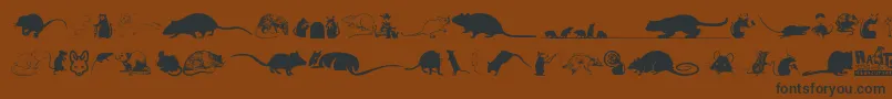 Rats-Schriftart – Schwarze Schriften auf braunem Hintergrund