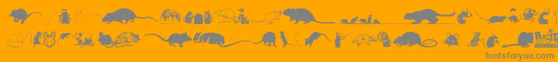 フォントRats – オレンジの背景に灰色の文字