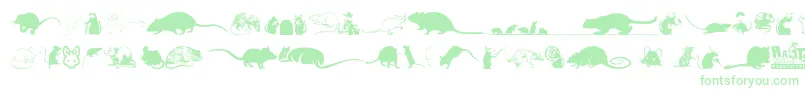 フォントRats – 白い背景に緑のフォント