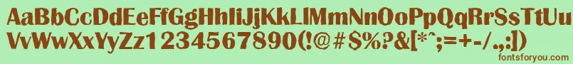 GrenobleantiqueXboldRegular Font – Brown Fonts on Green Background