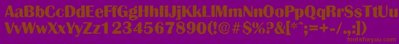 GrenobleantiqueXboldRegular Font – Brown Fonts on Purple Background