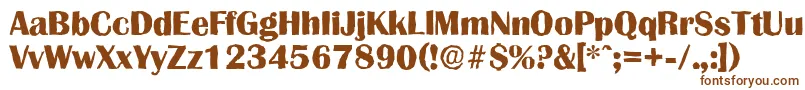 Шрифт GrenobleantiqueXboldRegular – коричневые шрифты на белом фоне