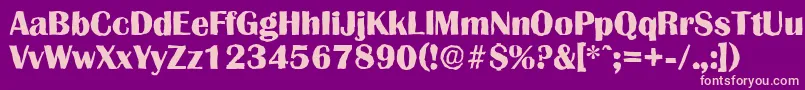 GrenobleantiqueXboldRegular Font – Pink Fonts on Purple Background