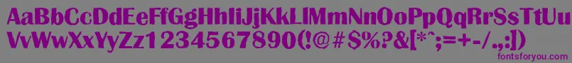 GrenobleantiqueXboldRegular-Schriftart – Violette Schriften auf grauem Hintergrund