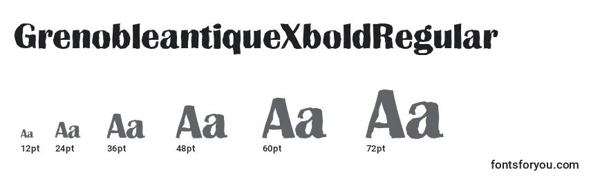 Размеры шрифта GrenobleantiqueXboldRegular