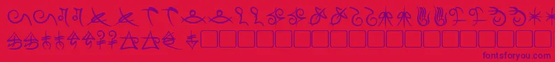 MageScriptBold Font – Purple Fonts on Red Background