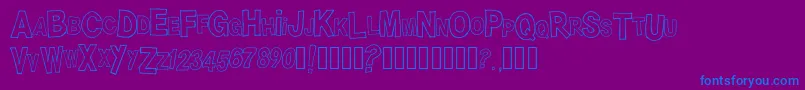 Hahahaha Font – Blue Fonts on Purple Background