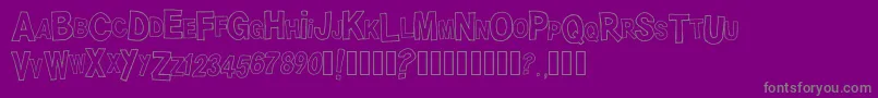 Hahahaha Font – Gray Fonts on Purple Background