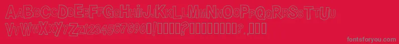 Hahahaha Font – Gray Fonts on Red Background