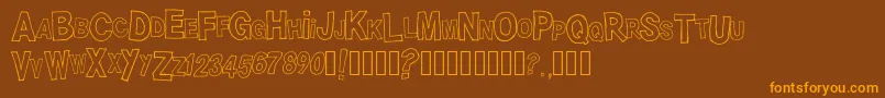 Hahahaha Font – Orange Fonts on Brown Background