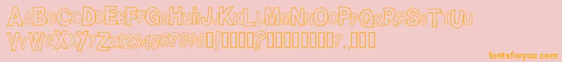 Hahahaha Font – Orange Fonts on Pink Background