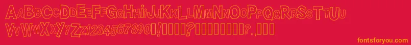 Hahahaha Font – Orange Fonts on Red Background