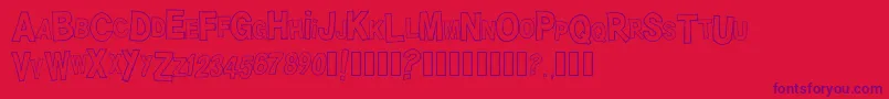 Hahahaha Font – Purple Fonts on Red Background