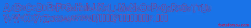 Hahahaha Font – Red Fonts on Blue Background