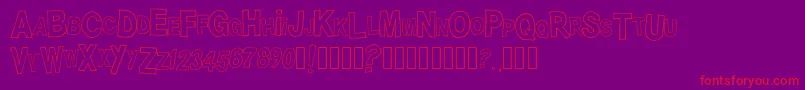 Hahahaha Font – Red Fonts on Purple Background