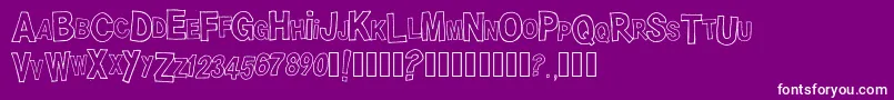 Hahahaha Font – White Fonts on Purple Background