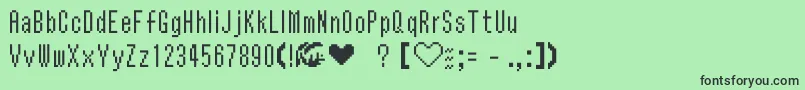 Lisätietoja Retganon-fontista Retganon-fontti – mustat fontit vihreällä taustalla