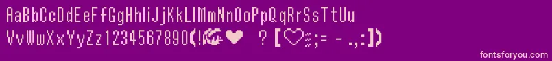 Retganon Font – Pink Fonts on Purple Background