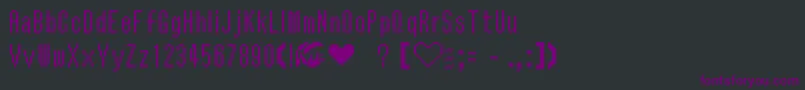 Retganon-Schriftart – Violette Schriften auf schwarzem Hintergrund