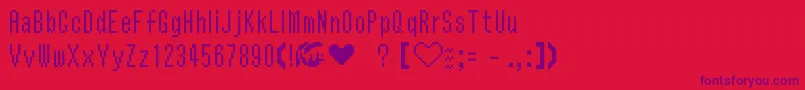 Retganon Font – Purple Fonts on Red Background
