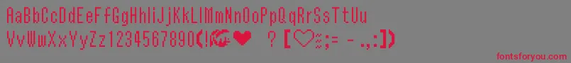 Retganon Font – Red Fonts on Gray Background