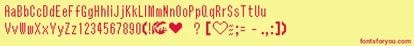 Retganon Font – Red Fonts on Yellow Background