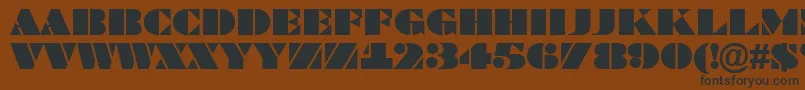 BraggatitulRegular Font – Black Fonts on Brown Background