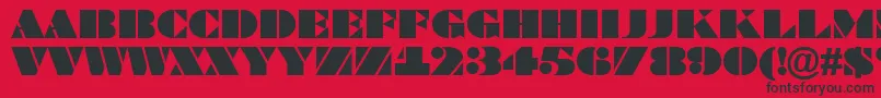 BraggatitulRegular Font – Black Fonts on Red Background