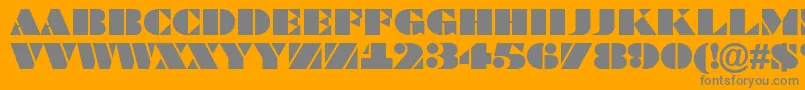 フォントBraggatitulRegular – オレンジの背景に灰色の文字