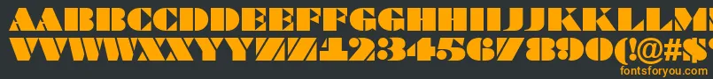 BraggatitulRegular Font – Orange Fonts on Black Background