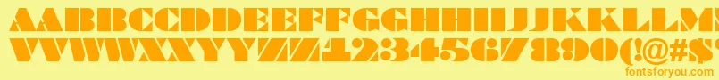 BraggatitulRegular Font – Orange Fonts on Yellow Background