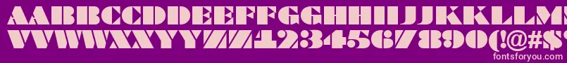 BraggatitulRegular Font – Pink Fonts on Purple Background