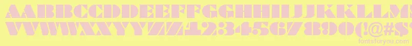 BraggatitulRegular Font – Pink Fonts on Yellow Background