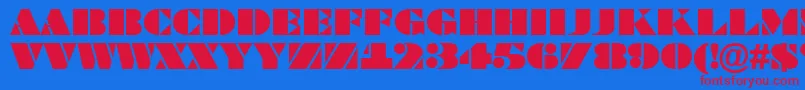 BraggatitulRegular Font – Red Fonts on Blue Background