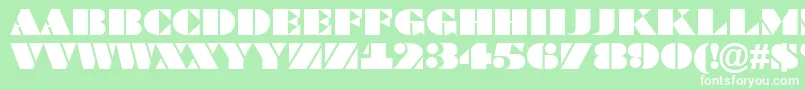 BraggatitulRegular Font – White Fonts on Green Background