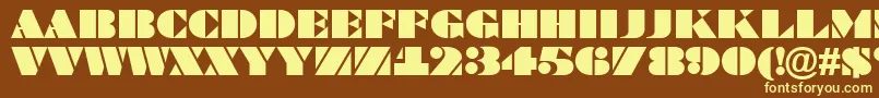 BraggatitulRegular Font – Yellow Fonts on Brown Background