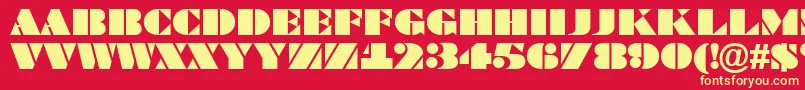 BraggatitulRegular Font – Yellow Fonts on Red Background