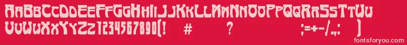 ArtNouveau1895 Font – Pink Fonts on Red Background