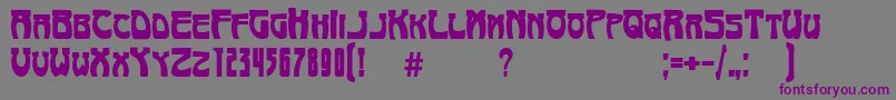 ArtNouveau1895 Font – Purple Fonts on Gray Background