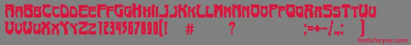 ArtNouveau1895 Font – Red Fonts on Gray Background
