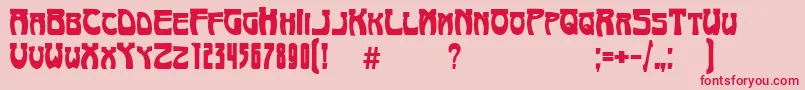 ArtNouveau1895 Font – Red Fonts on Pink Background