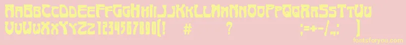 ArtNouveau1895 Font – Yellow Fonts on Pink Background
