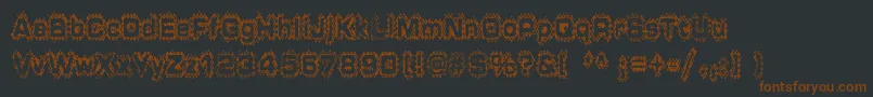 Grunge ffy-fontti – ruskeat fontit mustalla taustalla