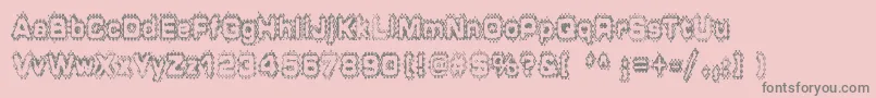 Grunge ffy Font – Gray Fonts on Pink Background